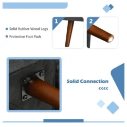 Costway Convertible Futon Sofa Bed Adjustable Couch Sleeper W/ Wood Legs NavyGreyYellow -Baxton Studio Sales Shop GUEST d5bceb4c 52ae 4eb7 aa2d 38c024b12232