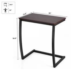 Costway Sofa Side End Table C-shaped Coffee Tray Laptop Snack Stand With Steel Frame 11 Costway Sofa Side End Table C-shaped Coffee Tray Laptop Snack Stand With Steel Frame -Baxton Studio Sales Shop GUEST d9a0843d 6d36 49b6 8180 80dd87f0d1ff