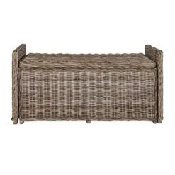 Happimess Naples 47.50" Wicker Trunk Storage Bench, Gray