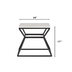17" Audrey Marble Side Table High Black - Adore Decor -Baxton Studio Sales Shop GUEST df050417 b325 4622 8be1 44d2925547d2