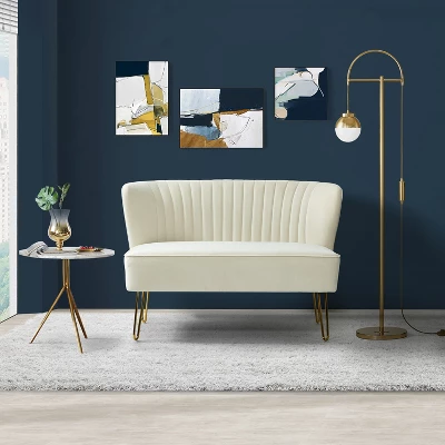 Ainhoa 45" Contemporary Solid And Manufactured Wooden Frame Loveseat | ARTFUL LIVING DESIGN 15 Ainhoa 45" Contemporary Solid And Manufactured Wooden Frame Loveseat | ARTFUL LIVING DESIGN - Image 15