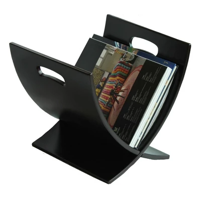 Oceanstar Contemporary X Style Wooden Magazine Rack 6 Oceanstar Contemporary X Style Wooden Magazine Rack - Image 6