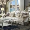 84" Picardy Li Fabric Sofa Antique Pearl - Acme Furniture