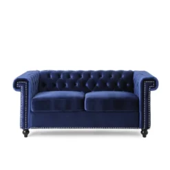 Brinkhaven Modern Glam Tufted Velvet Loveseat With Nailhead Trim - Christopher Knight Home -Baxton Studio Sales Shop GUEST e6dbdeaf b34f 4bb9 8c55 a2bef1478ebe
