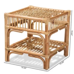 Rose Rattan End Table Natural/Brown - Bali & Pari -Baxton Studio Sales Shop GUEST e7752fae fc32 48f5 bc55 f0b54822af48