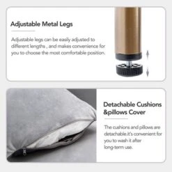 Modern Velvet Loveseat Sofa With Metal Legs And Two Pillows-ModernLuxe -Baxton Studio Sales Shop GUEST e8cd5b44 95ae 4f3e 818c b26e036aaaa4