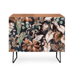 Marta Barragan Camarasa Lush Vintage Dark Jungle Walnut Credenza - Deny Designs -Baxton Studio Sales Shop GUEST e906cf00 c525 422a a47b 349b4d83e0ff