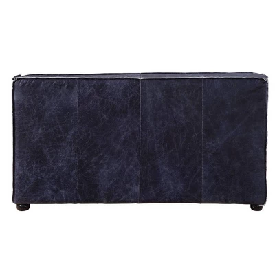 52" Birdie Sofa With Top Grain Leather Vintage Blue - Acme Furniture 4 52" Birdie Sofa With Top Grain Leather Vintage Blue - Acme Furniture - Image 4