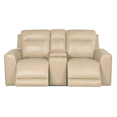 Doncella Power Recliner Console Loveseat Sand - Steve Silver Co. 1 Doncella Power Recliner Console Loveseat Sand - Steve Silver Co.