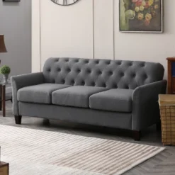 Hilda 73"Wide Living Room Sofa With Flared Arms | ARTFUL LIVING DESIGN -Baxton Studio Sales Shop GUEST ec9861cb fe9d 4716 9ab5 89b1eac434af