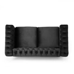 Brinkhaven Modern Glam Tufted Velvet Loveseat With Nailhead Trim - Christopher Knight Home -Baxton Studio Sales Shop GUEST eca0083e 5ef9 4c65 8bae c89aa70087b7