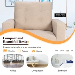 Costway Set Of 2 Accent Armchairs Upholstered Single Sofa Chairs W/ 2-Side Pockets -Baxton Studio Sales Shop GUEST f0175bf2 fd24 4622 8514 af13878f934e