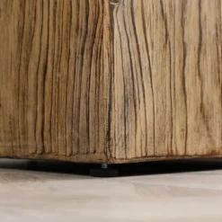 HOMCOM Decorative Side Table With Square Tabletop, Rustic Concrete End Table With Wood Grain Finish, For Indoors And Outdoors, Natural -Baxton Studio Sales Shop GUEST f3132016 a09e 4e01 ab6e ccdbf6235db4