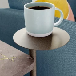 Radial Faux Stone Top Side Table Umber Wood - Sauder -Baxton Studio Sales Shop GUEST f5141d86 fcd8 497c bb35 35b99a644d7d