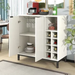 Contemporary Sideboard Stylish Buffet Storage Cabinet - ModernLuxe