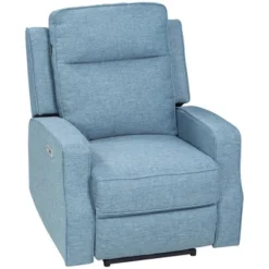 HOMCOM Electric Power Recliner Armchair With USB Charging Station, Sofa Recliner With Linen Upholstered Seat And Retractable Footrest, Blue 7 HOMCOM Electric Power Recliner Armchair With USB Charging Station, Sofa Recliner With Linen Upholstered Seat And Retractable Footrest, Blue -Baxton Studio Sales Shop GUEST f99e5531 8ab5 4633 8645 fb0763833ddc