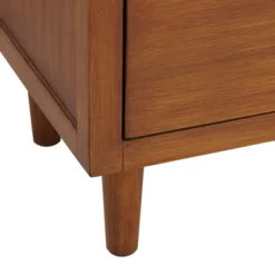 55 Downing Street Ollie 32" Wide Teak 3-Drawer Modern Cabinet With Crystal Handles -Baxton Studio Sales Shop GUEST fa69c9b2 e368 40ff bdcb ad35d5e613c3