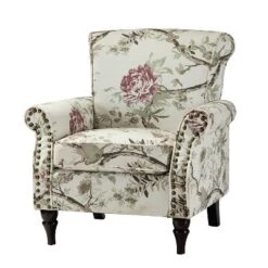 Upholstered Assunta Armchair With Nailhead Trim | Karat Home -Baxton Studio Sales Shop GUEST ff43ff0d 1375 40d0 b57d bf36bc783d2a