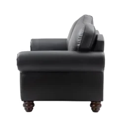 Antonia 60" Wide Chesterfield Loveseat, Genuine Leather Sofa With Nailhead Trim And Rolled Armrests -A+B | ARTFUL LIVING DESIGN -Baxton Studio Sales Shop GUEST ffe693eb d2f4 41d7 8b2a a10cd9668e5b